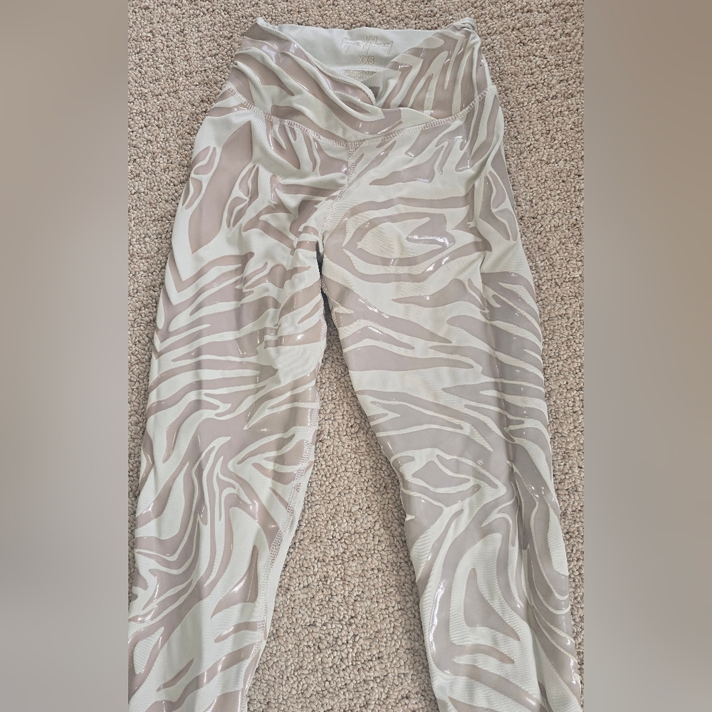 Beige Zebra Superfly Honey Sticky Pole Pants Xxs